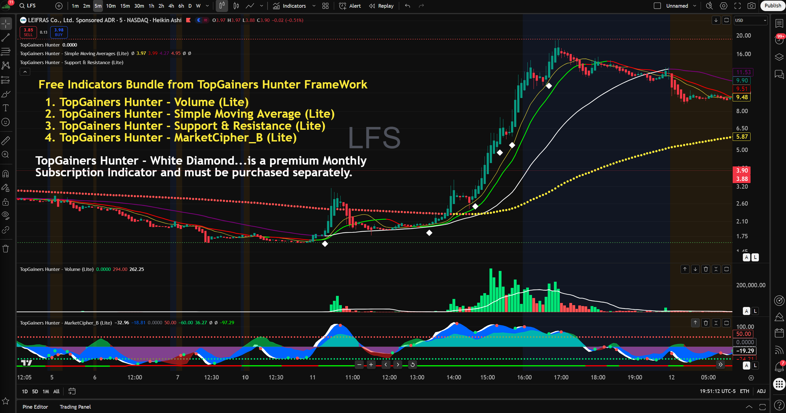 Get 4 Bonus Indicators — Free With Your TopGainers Hunter™ Purchase